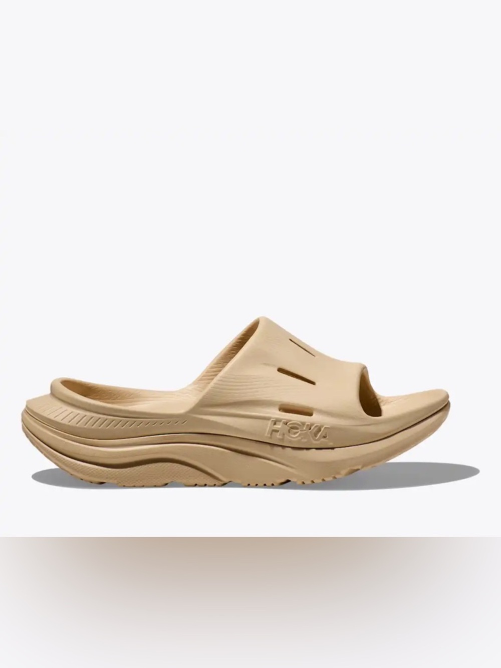 Hoka ORA Recovery Slide 3 Unisex Slip On Athletic Sandal Sand Light Tan W8 M 6